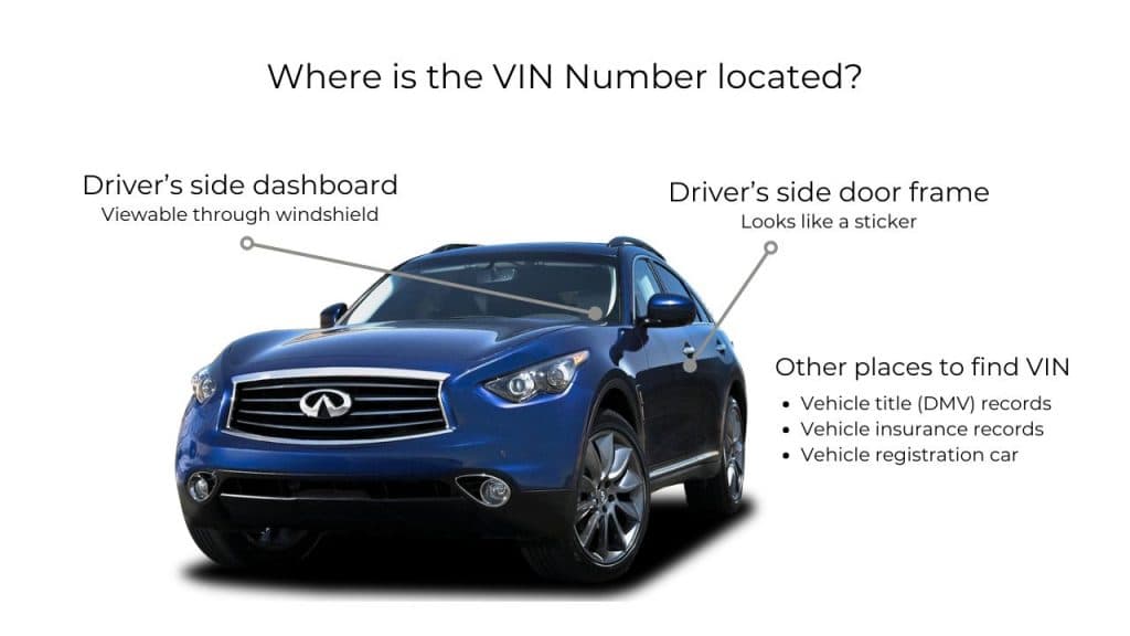 Toyota VIN location