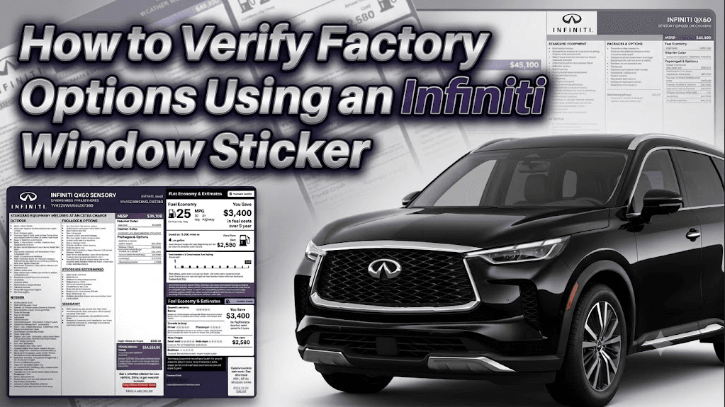 How to Verify Factory Options Using an Infiniti Window Sticker