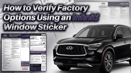 How to Verify Factory Options Using an Infiniti Window Sticker